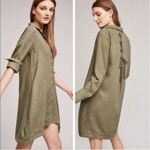 Cloth and Stone Farryn olive Shirt Dress